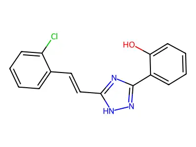 2-(3-(2-Chlorostyryl)-1H-1,2,4-triazol-5-yl)phenol structure