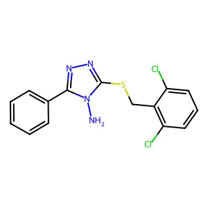 3-[(2,6-Dichlorophenyl)methylthio]-5-phenyl-1,2,4-triazole-4-ylamine structure