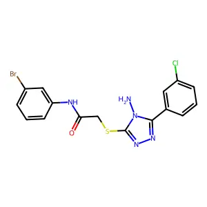 C16H13BrClN5OS structure