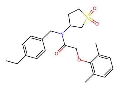2-(2,6-dimethylphenoxy)-N-(1,1-dioxidotetrahydrothiophen-3-yl)-N-(4-ethylbenzyl)acetamide structure