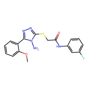 2-{[4-amino-5-(2-methoxyphenyl)-4H-1,2,4-triazol-3-yl]sulfanyl}-N-(3-fluorophenyl)acetamide structure