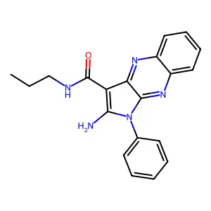 2-amino-1-phenyl-N-propyl-1H-pyrrolo[2,3-b]quinoxaline-3-carboxamide structure