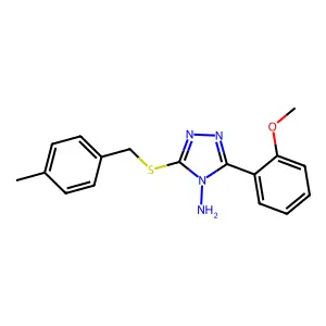 3-(2-Methoxyphenyl)-5-[(4-methylphenyl)methylthio]-1,2,4-triazole-4-ylamine structure
