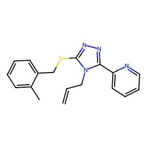 2-(4-Allyl-5-((2-methylbenzyl)thio)-4H-1,2,4-triazol-3-YL)pyridine structure