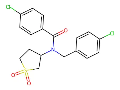 4-chloro-N-(4-chlorobenzyl)-N-(1,1-dioxidotetrahydrothiophen-3-yl)benzamide structure