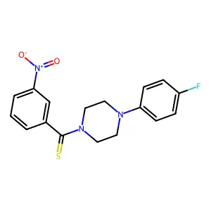 [4-(4-Fluorophenyl)piperazin-1-yl]-(3-nitrophenyl)methanethione structure