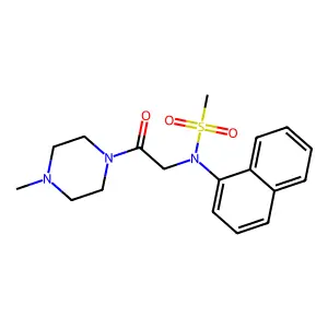 N-[2-(4-methylpiperazin-1-yl)-2-oxoethyl]-N-naphthalen-1-ylmethanesulfonamide structure