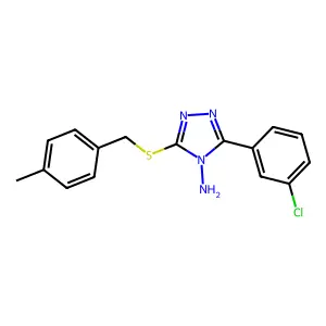 5-(3-Chlorophenyl)-3-[(4-methylphenyl)methylthio]-1,2,4-triazole-4-ylamine structure
