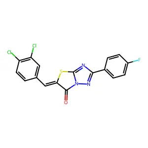 C17H8Cl2FN3OS structure