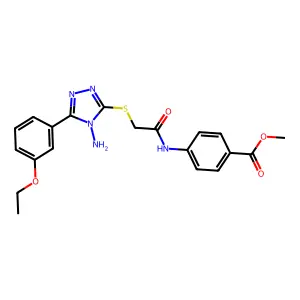 methyl 4-[({[4-amino-5-(3-ethoxyphenyl)-4H-1,2,4-triazol-3-yl]sulfanyl}acetyl)amino]benzoate structure