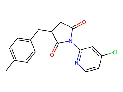 1-(4-Chloropyridin-2-yl)-3-[(4-methylphenyl)methyl]pyrrolidine-2,5-dione structure