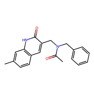 N-benzyl-N-((2-hydroxy-7-methylquinolin-3-yl)methyl)acetamide structure