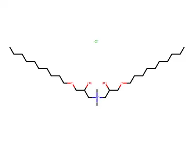 Bis(2-hydroxy-3-decyloxypropyl)dimethylammonium chloride structure