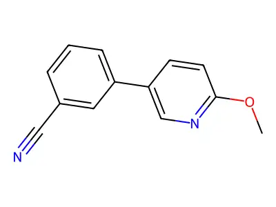 3-(6-Methoxy-3-pyridinyl)benzonitrile structure