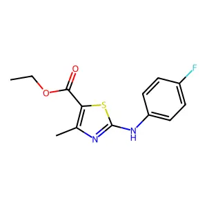 Ethyl 2-((4-fluorophenyl)amino)-4-methylthiazole-5-carboxylate structure