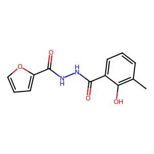 N'-(2-hydroxy-3-methylbenzoyl)furan-2-carbohydrazide structure