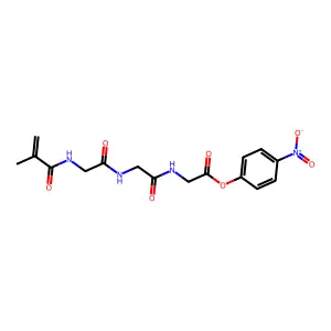 (4-nitrophenyl) 2-[[2-[[2-(2-methylprop-2-enoylamino)acetyl]amino]acetyl]amino]acetate structure