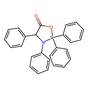 1-Oxa-3-aza-2-silacyclopentan-5-one, 2,2,3,4-tetraphenyl- structure