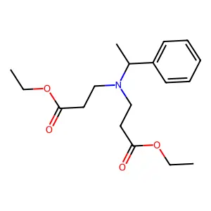 Ethyl N-(3-ethoxy-3-oxopropyl)-N-(2-phenylethyl)-beta-alaninate structure