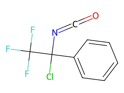 Benzene, (1-chloro-2,2,2-trifluoro-1-isocyanatoethyl)- structure