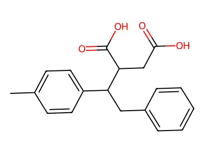 2-[1-(4-Methylphenyl)-2-phenylethyl]butanedioic acid structure