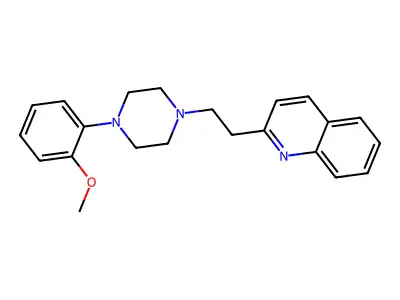 Quinoline, 2-(2-(4-(2-methoxyphenyl)-1-piperazinyl)ethyl)- structure