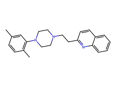 Quinoline, 2-(2-(4-(2,5-dimethylphenyl)-1-piperazinyl)ethyl)- structure