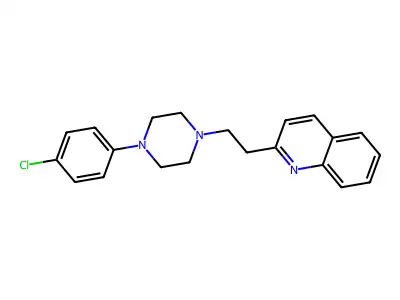 Quinoline, 2-(2-(4-(4-chlorophenyl)-1-piperazinyl)ethyl)- structure