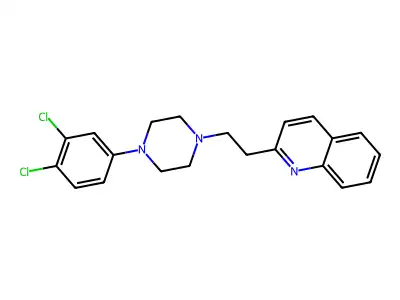Quinoline, 2-(2-(4-(3,4-dichlorophenyl)-1-piperazinyl)ethyl)- structure