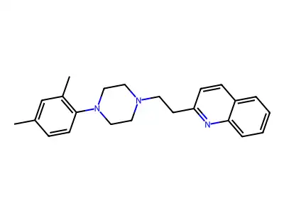 Quinoline, 2-[2-[4-(2,4-dimethylphenyl)-1-piperazinyl]ethyl]- structure
