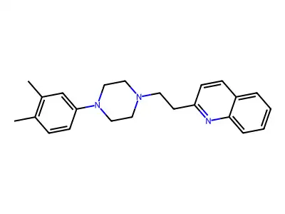 Quinoline,2-(2-(4-(3,4-dimethylphenyl)-1-piperazinyl)ethyl)- structure
