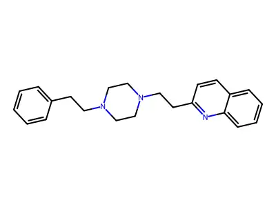 Quinoline, 2-(2-(4-(2-phenylethyl)-1-piperazinyl)ethyl)- structure