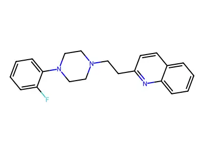 Quinoline, 2-(2-(4-(2-fluorophenyl)-1-piperazinyl)ethyl)- structure