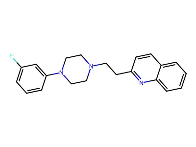 Quinoline, 2-(2-(4-(3-fluorophenyl)-1-piperazinyl)ethyl)- structure