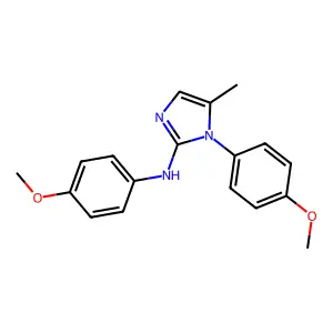 N,1-Bis(4-methoxyphenyl)-5-methyl-1H-imidazol-2-amine structure