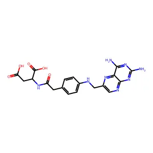 2-[[2-[4-[(2,4-diaminopteridin-6-yl)methylamino]phenyl]acetyl]amino]butanedioic acid structure