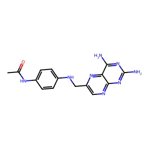 N-(4-(((2,4-Diamino-6-pteridinyl)methyl)amino)phenyl)acetamide structure