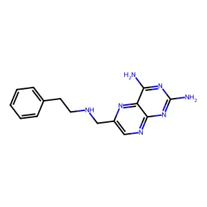 6-{[(2-Phenylethyl)amino]methyl}pteridine-2,4-diamine structure