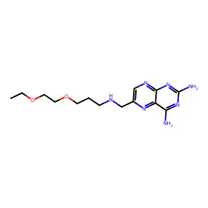 6-({[3-(2-Ethoxyethoxy)propyl]amino}methyl)pteridine-2,4-diamine structure