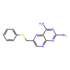 6-((苯硫基)甲基)蝶啶-2,4-二胺 structure