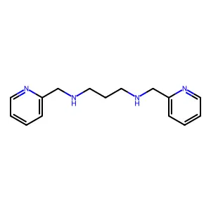 N,N'-bis(pyrid-2-ylmethyl)-1,3-diamino-propane structure