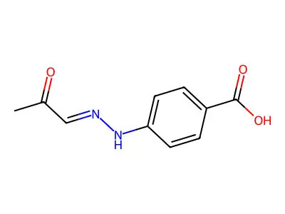 Benzoic acid, 4-[(2-oxopropylidene)hydrazino]-(9CI) structure
