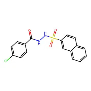 4-chloro-N'-naphthalen-2-ylsulfonylbenzohydrazide structure