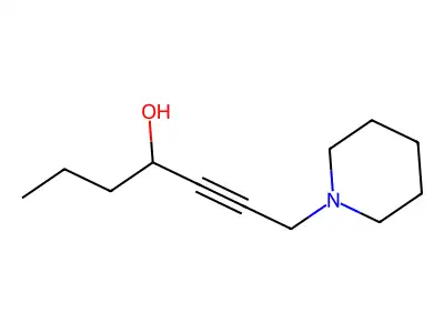 2-Heptyn-4-ol, 1-(1-piperidinyl)- structure