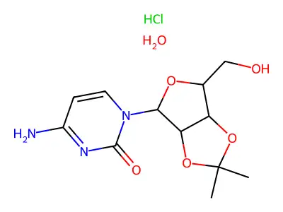 2',3'-O-Isopropylidenecytidine monohydrochloride structure
