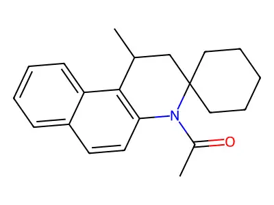 1-(1-Methylspiro[1,2-dihydrobenzo[f]quinoline-3,1'-cyclohexane]-4-yl)ethanone structure