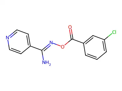 [(Z)-[amino(pyridin-4-yl)methylidene]amino] 3-chlorobenzoate structure