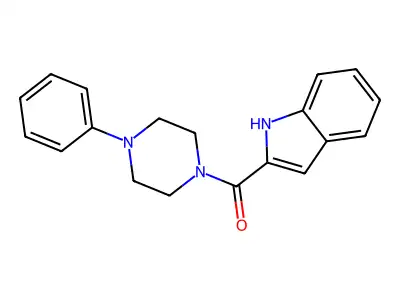 1H-indol-2-yl-(4-phenylpiperazin-1-yl)methanone structure