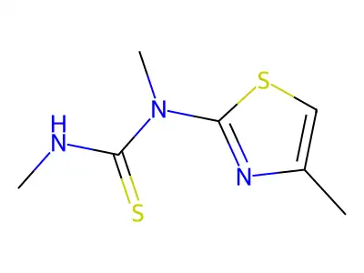 N,N'-Dimethyl-N-(4-methyl-1,3-thiazol-2-yl)thiourea structure