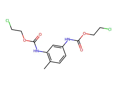 Carbamic acid, (4-methyl-1,3-phenylene)bis-, bis(2-chloroethyl) ester structure